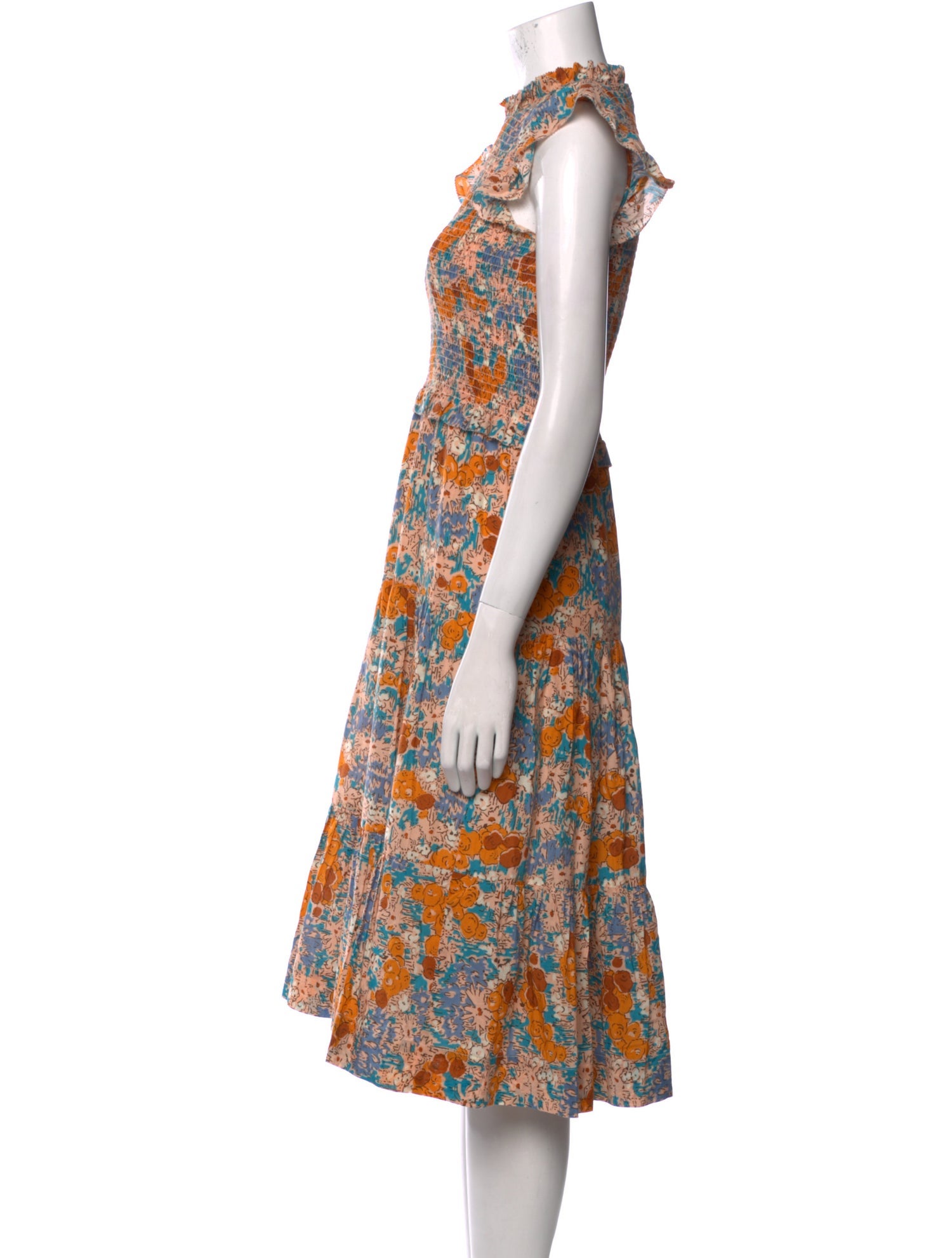 Sea New York Floral Print Midi Length Dress