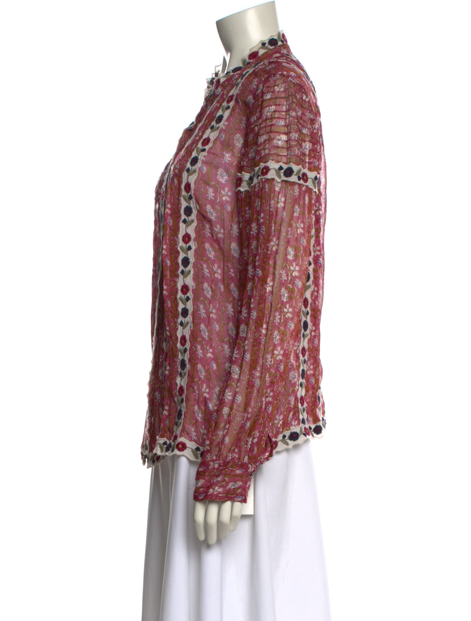 Sea New York Printed Mock Neck Blouse