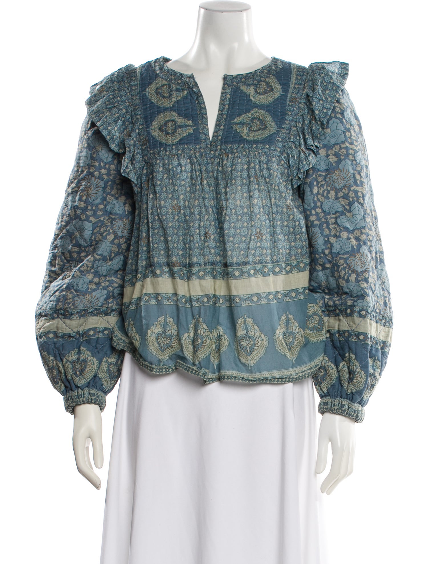 Sea New York Floral Print V-Neck Blouse