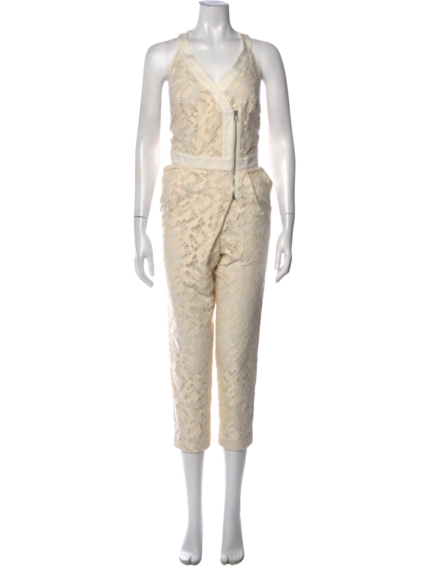 Sea New York Lace Pattern V-Neck Jumpsuit