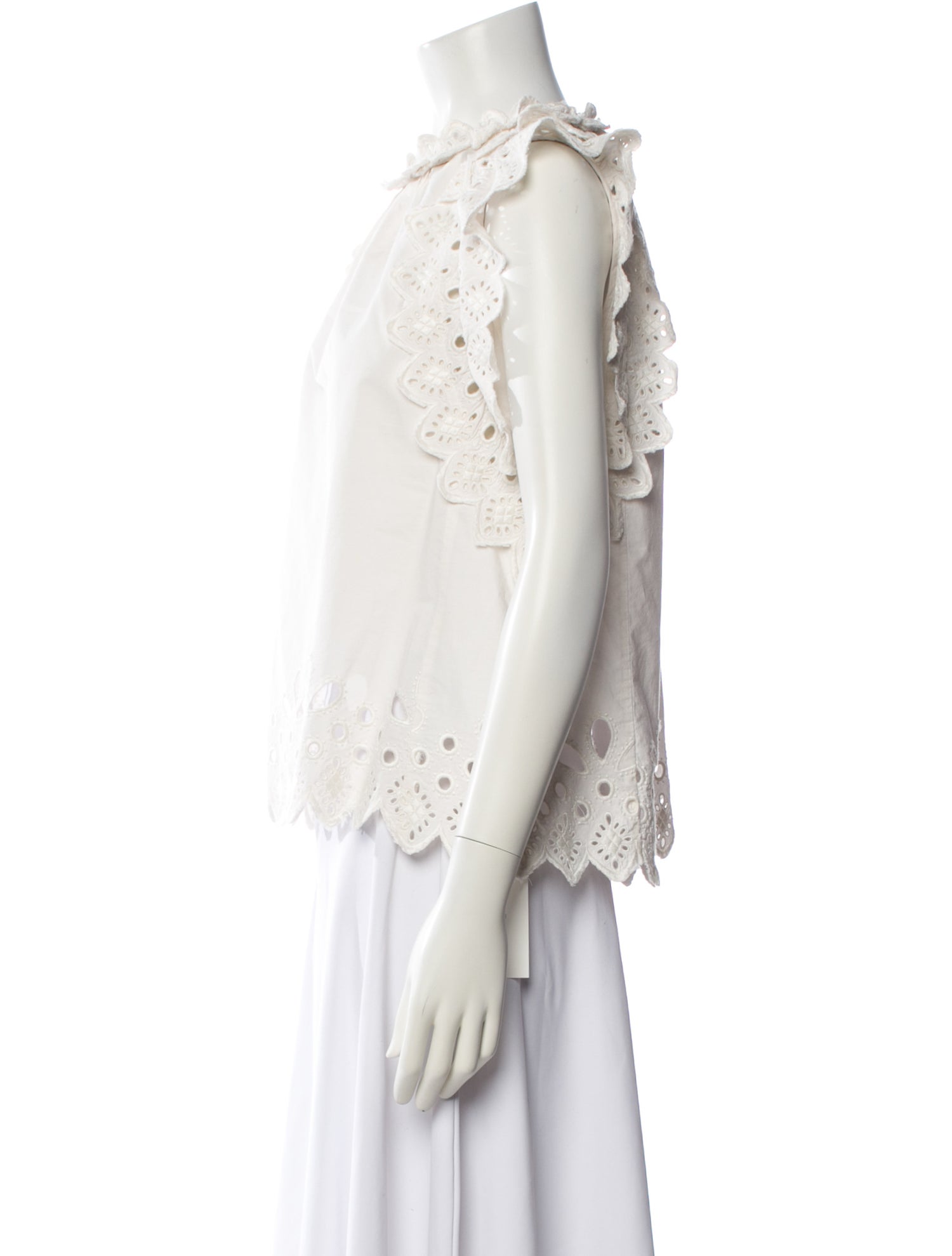 Sea New York Lace Pattern Crew Neck Top