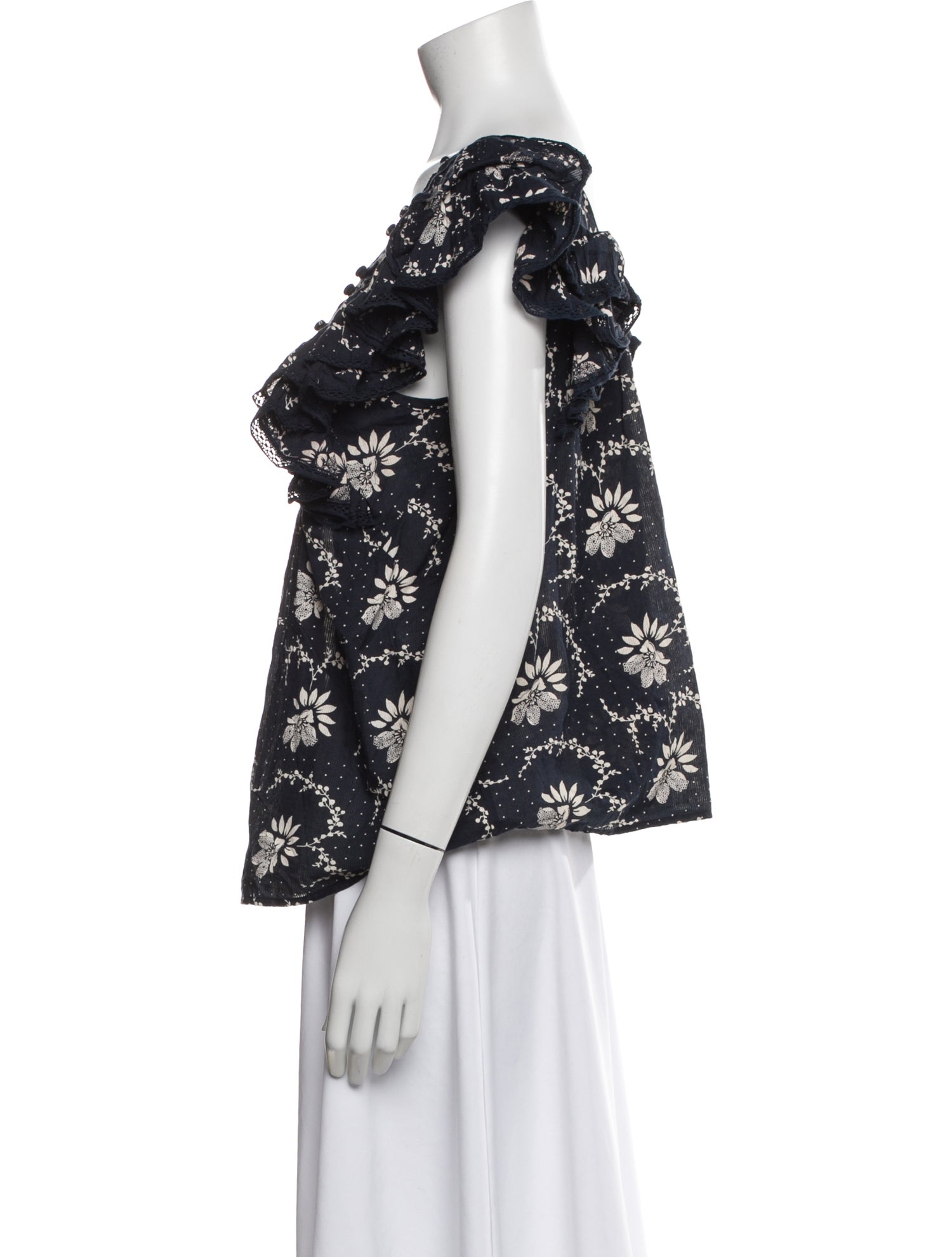 Sea New York Floral Print Crew Neck Blouse