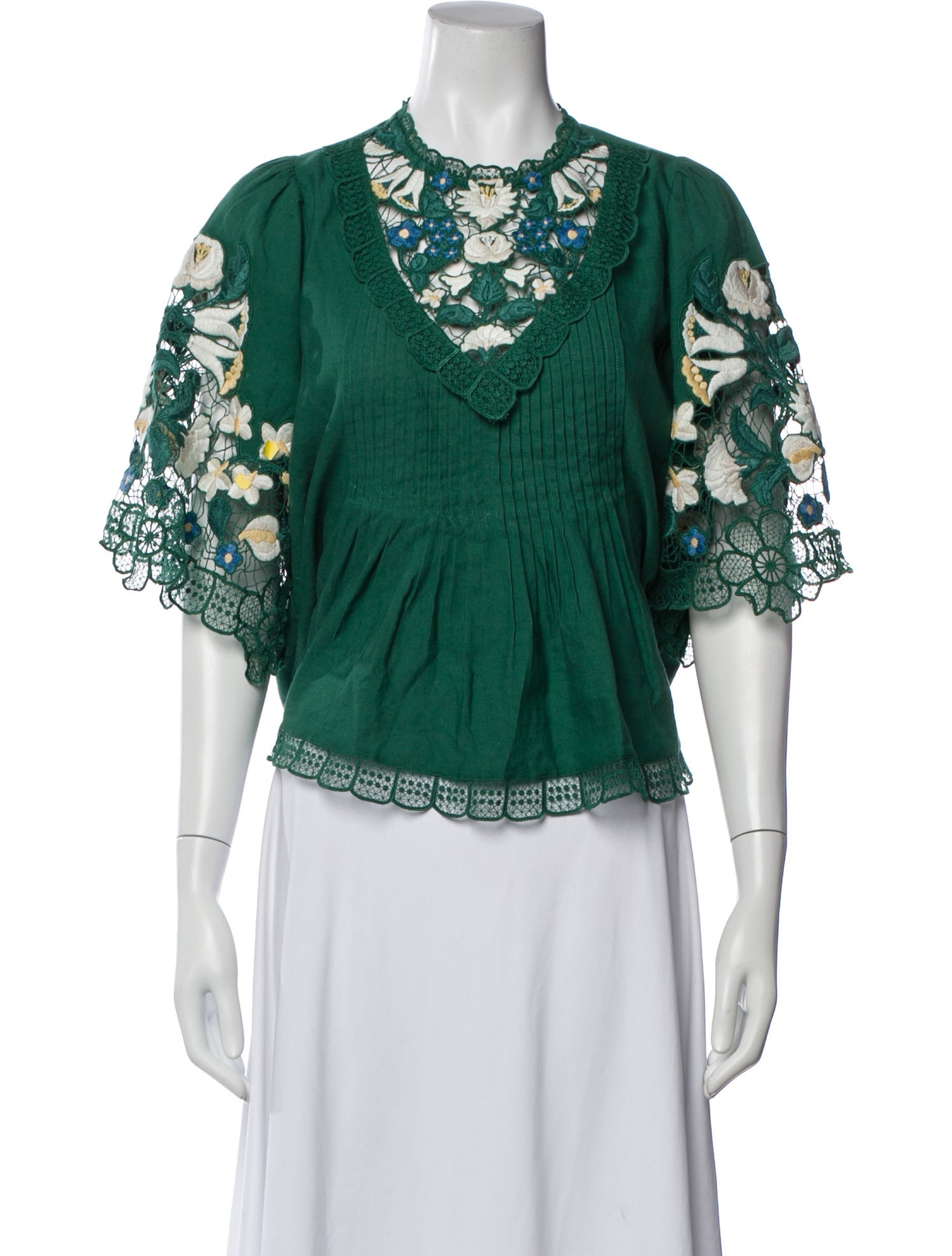 Sea New York Floral Print V-Neck Blouse