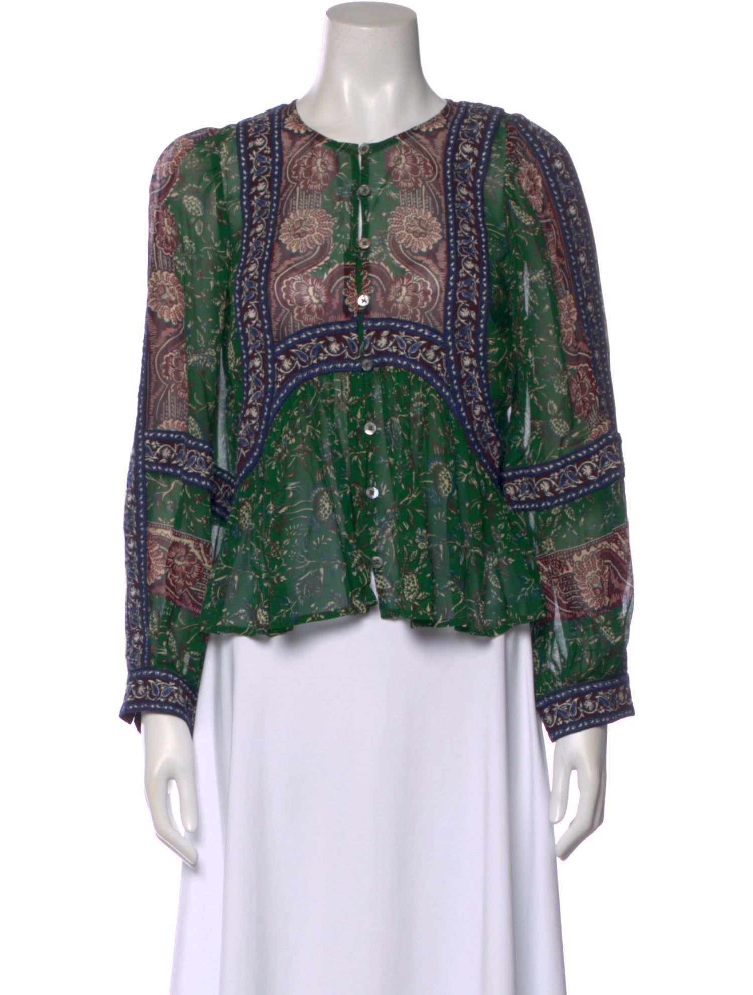 Sea New York Patterned Crew Neck Blouse