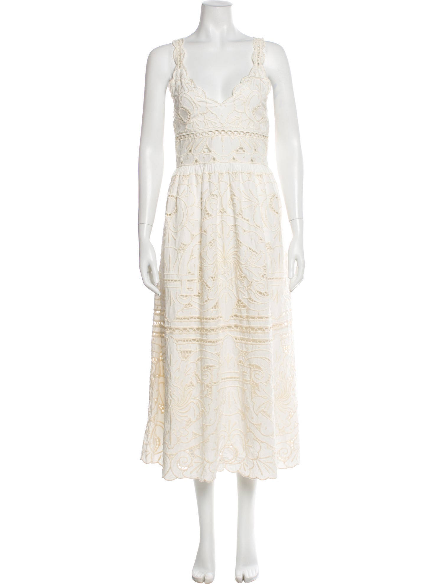 Sea New York Lace Pattern Long Dress