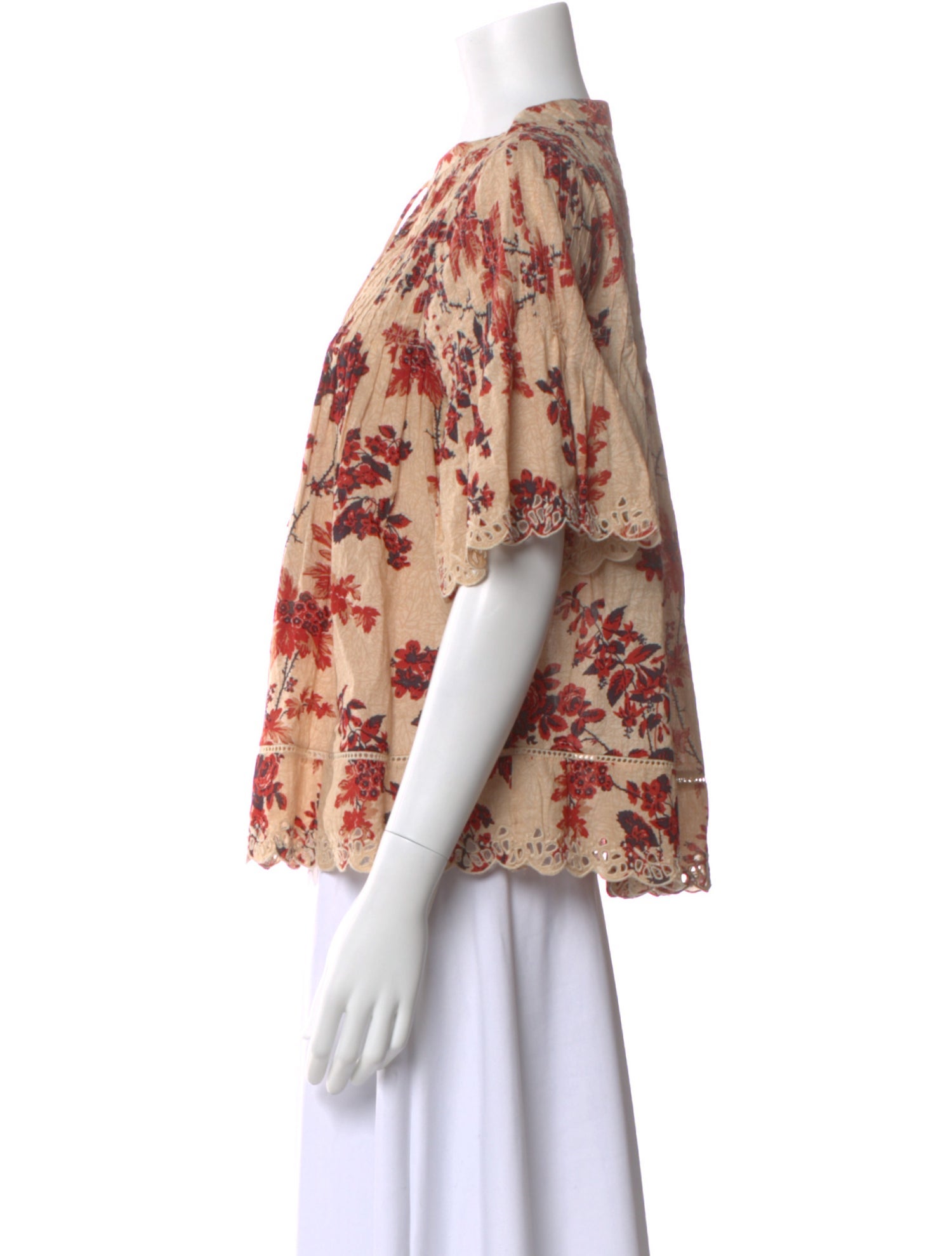 Sea New York Floral Print V-Neck Blouse