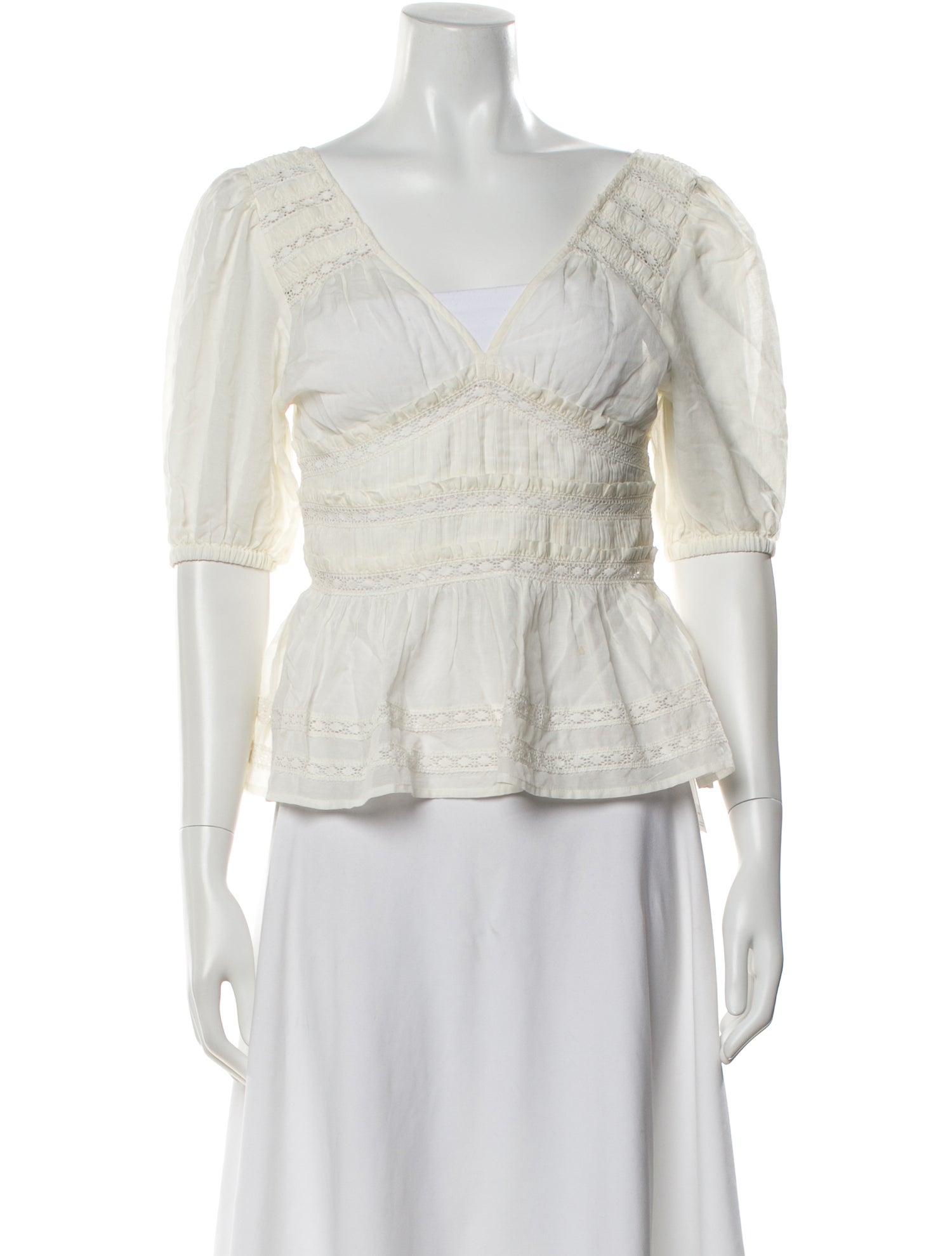 Sea New York V-Neck Three-Quarter Sleeve Blouse