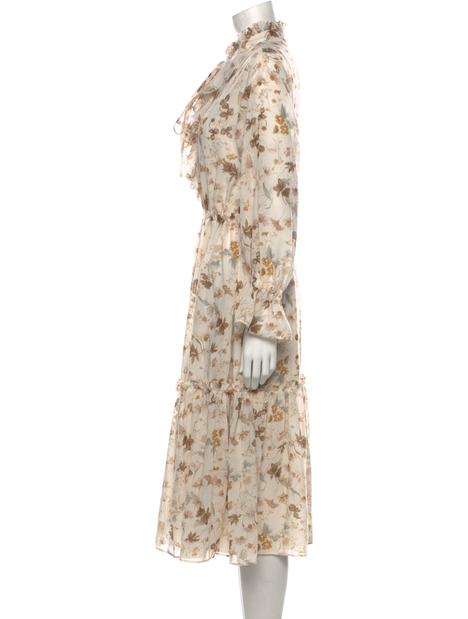 Senlis Floral Print Midi Length Dress