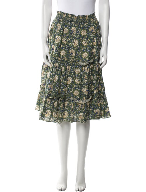 Senlis Floral Print Knee-Length Skirt