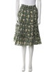 Senlis Floral Print Knee-Length Skirt