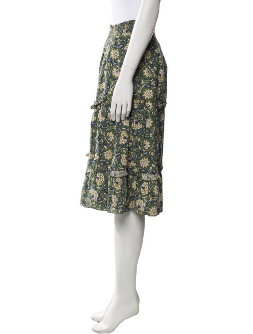 Senlis Floral Print Knee-Length Skirt
