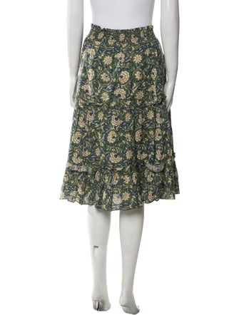 Senlis Floral Print Knee-Length Skirt
