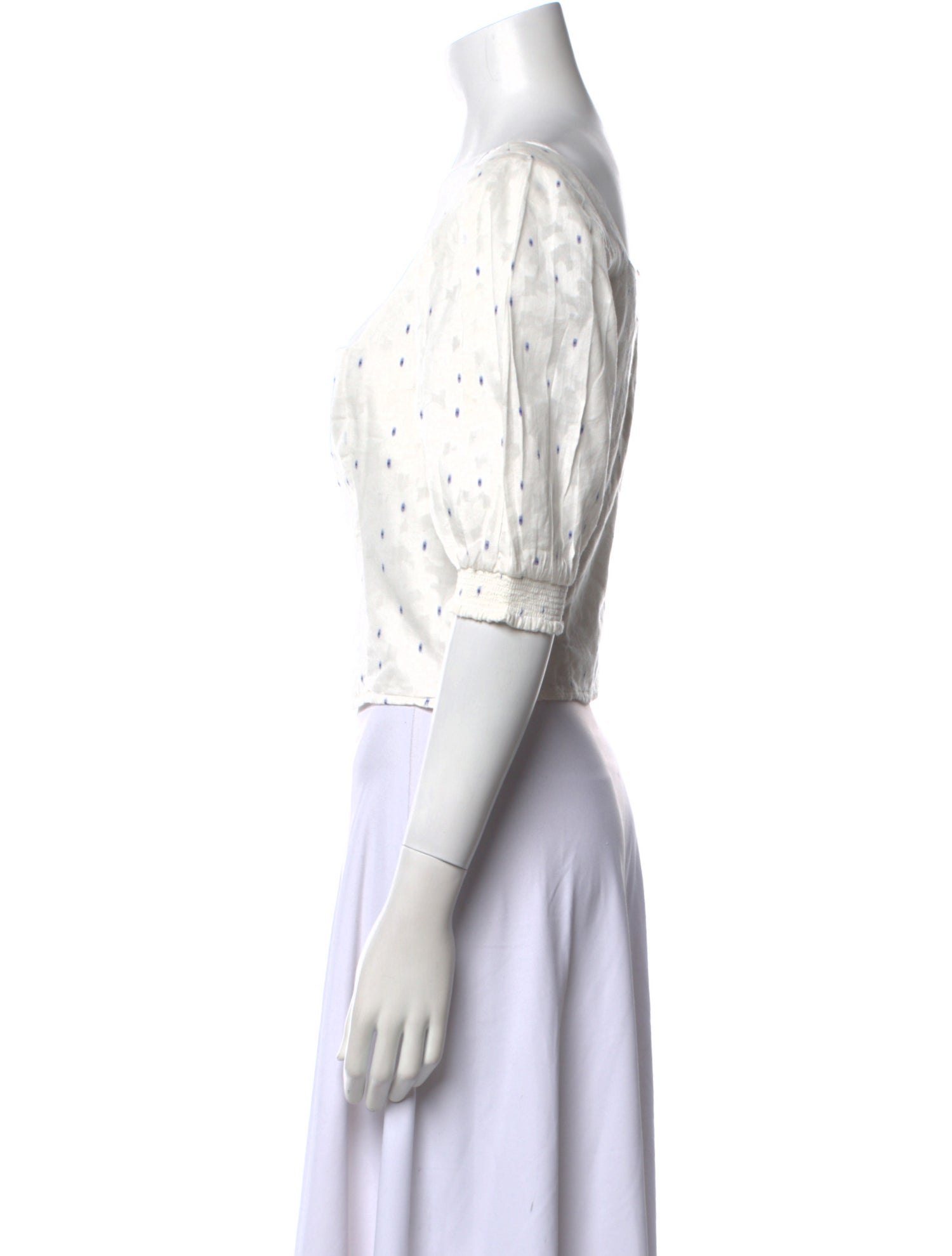 Senlis Printed Square Neckline Crop Top