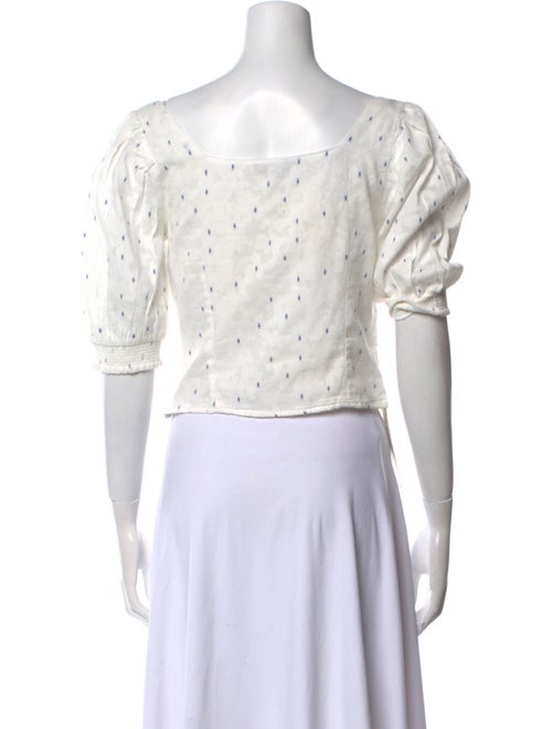 Senlis Printed Square Neckline Crop Top