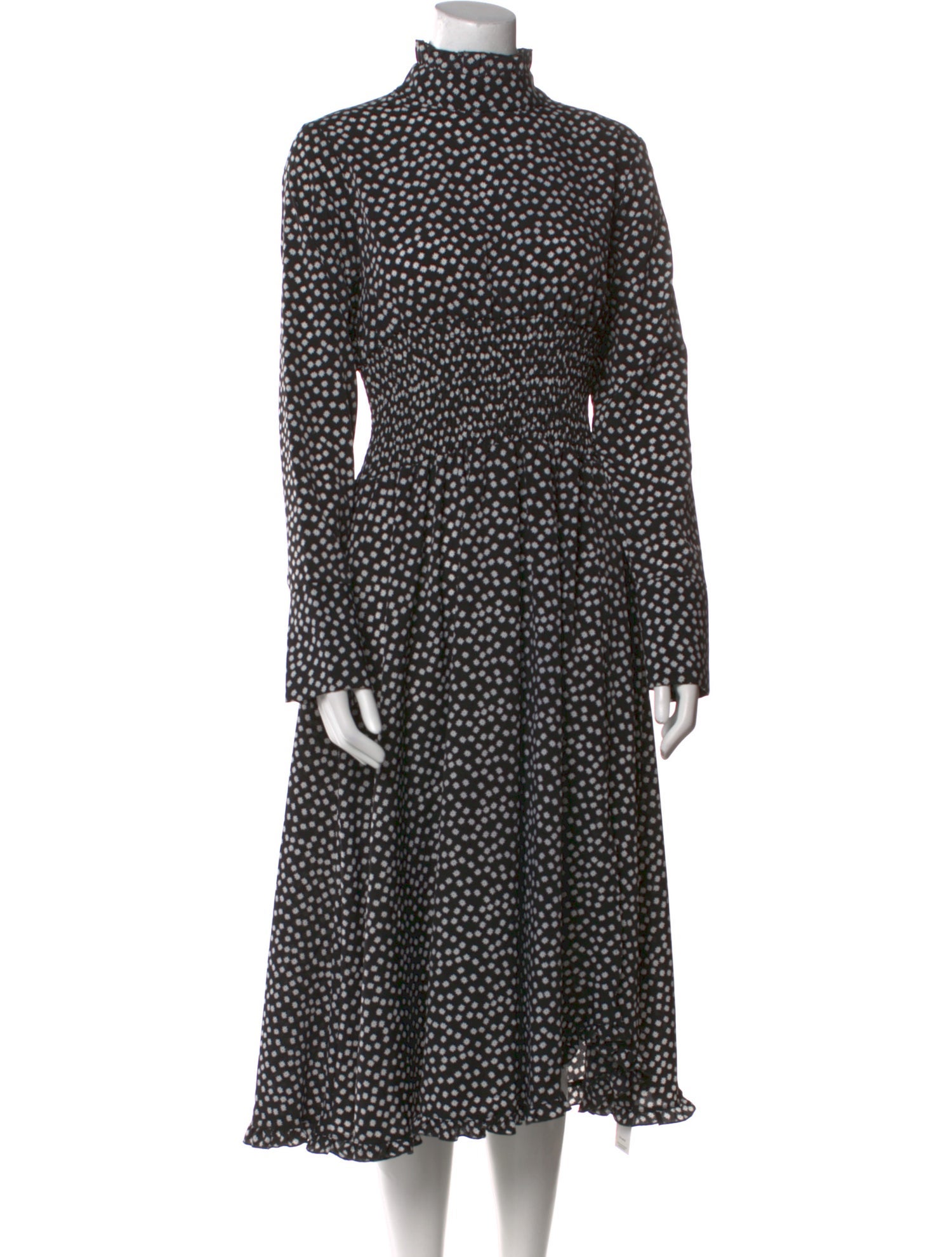 Senlis Polka Dot Print Midi Length Dress