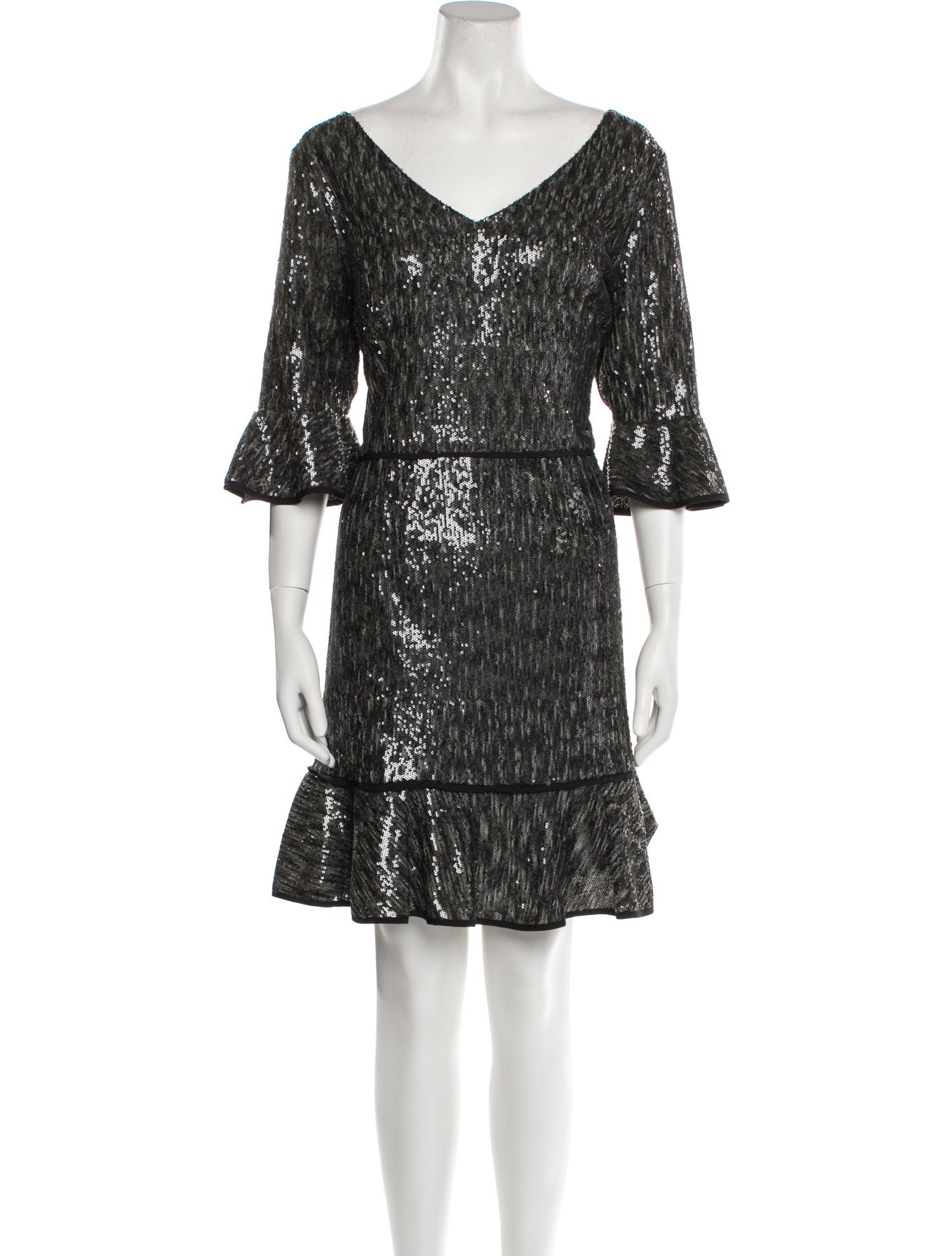 Shani Shemer V-Neck Knee-Length Dress