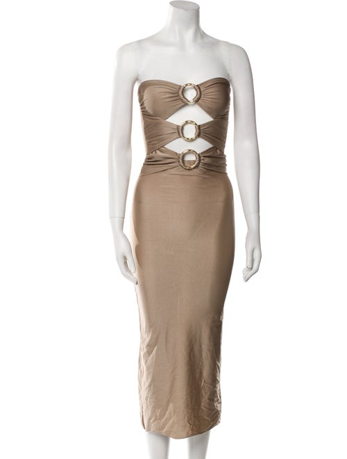 Shani Shemer Strapless Knee-Length Dress