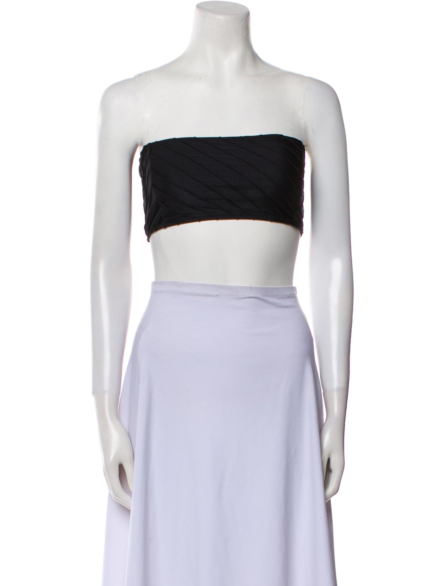 Shani Shemer Nylon Strapless Crop Top