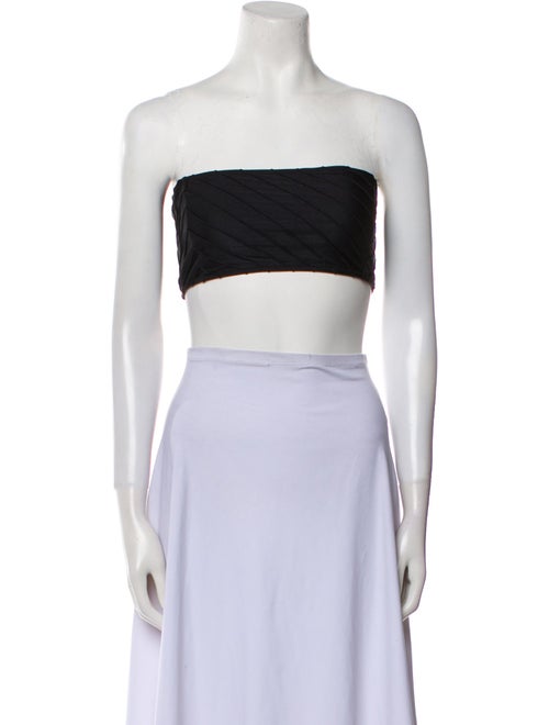 Shani Shemer Nylon Strapless Crop Top