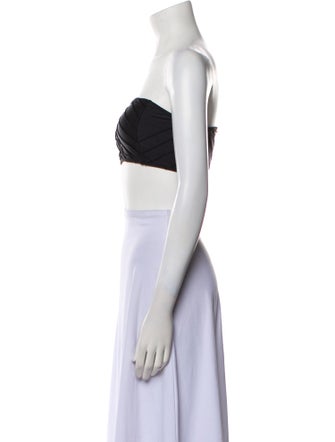 Shani Shemer Nylon Strapless Crop Top
