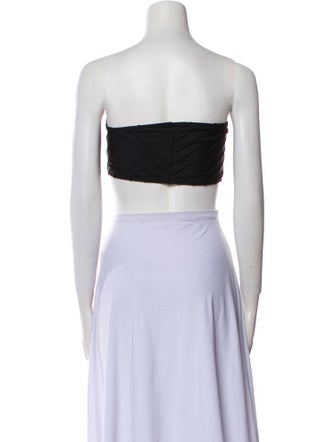 Shani Shemer Nylon Strapless Crop Top