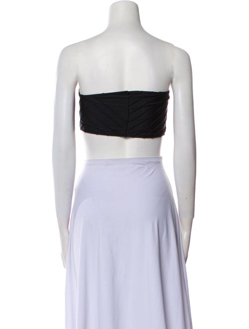 Shani Shemer Nylon Strapless Crop Top