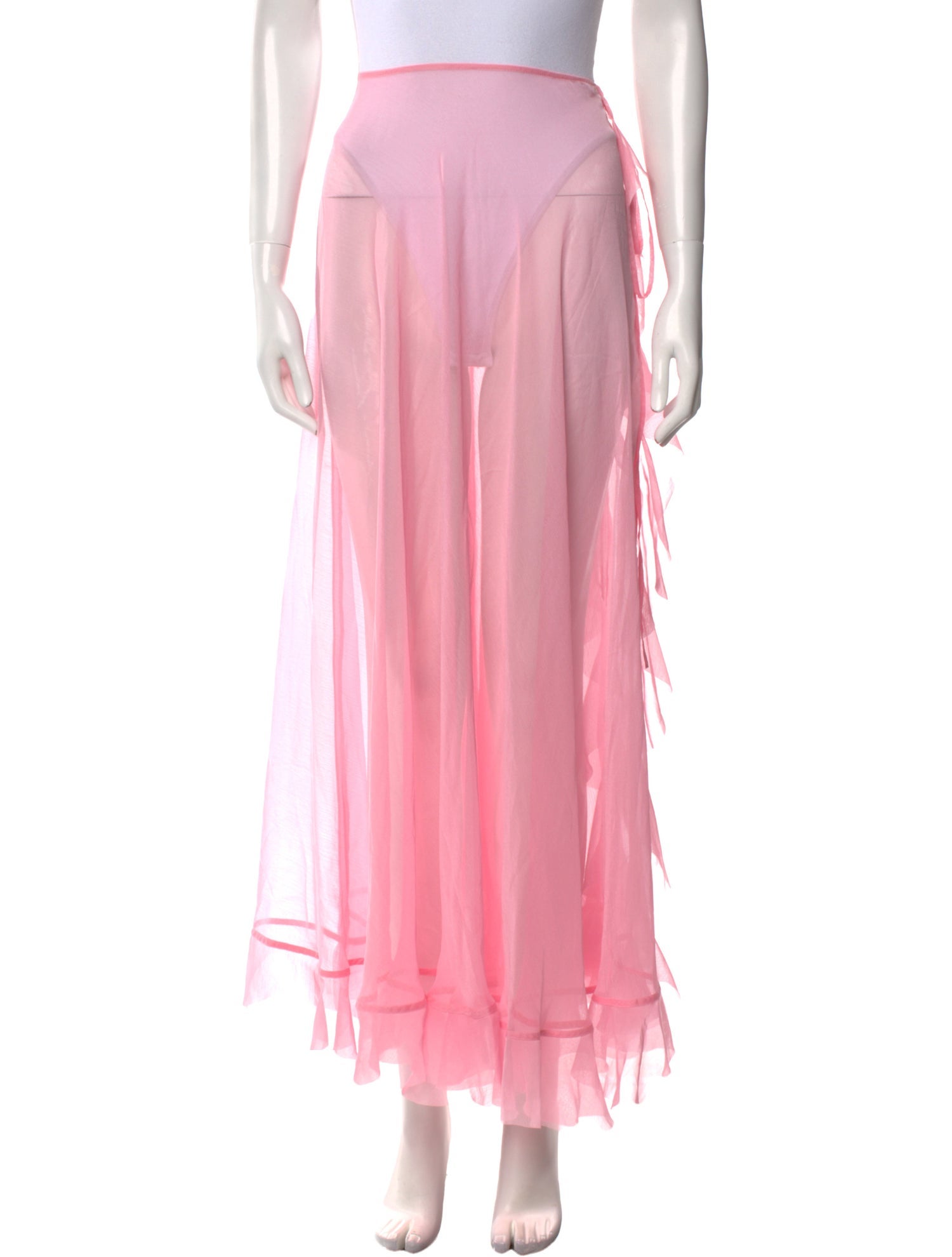 Shani Shemer Ruffle Embellishment Midi Length Skirt w/ Tags