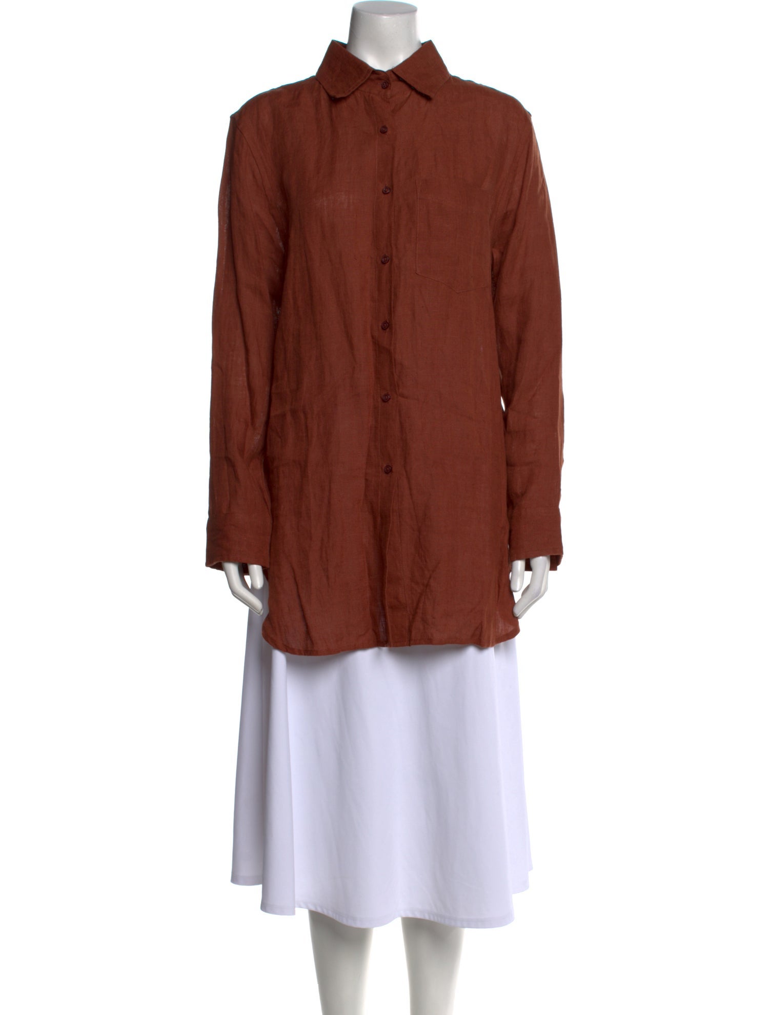 Shani Shemer Linen Long Sleeve Button-Up Top