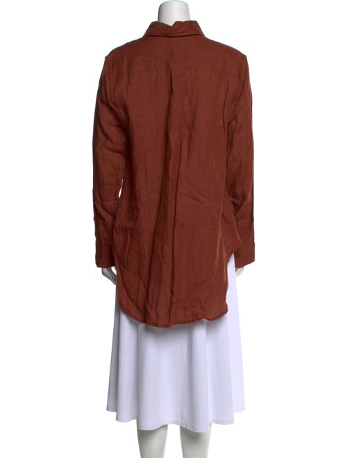 Shani Shemer Linen Long Sleeve Button-Up Top