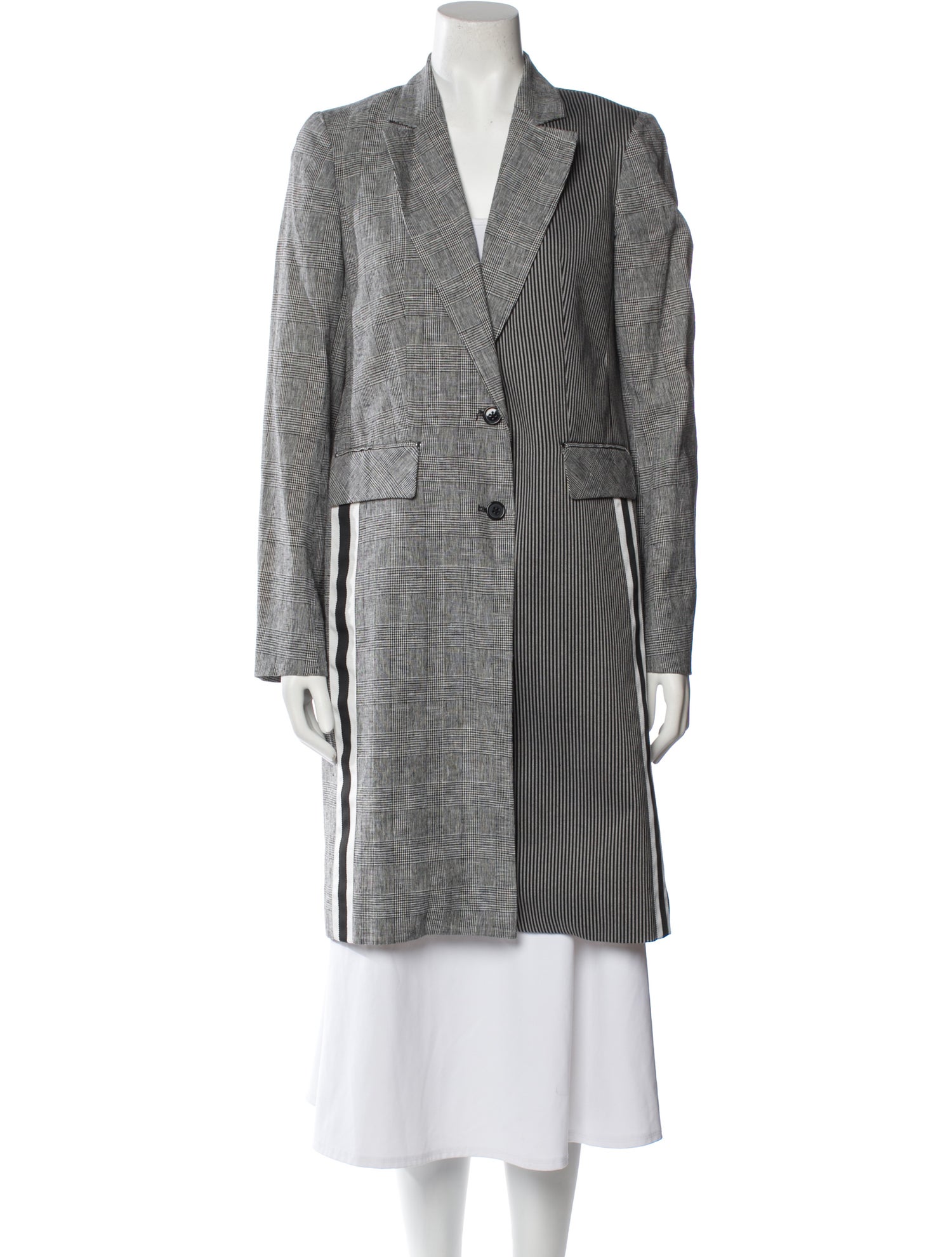 Sosken Plaid Print Coat