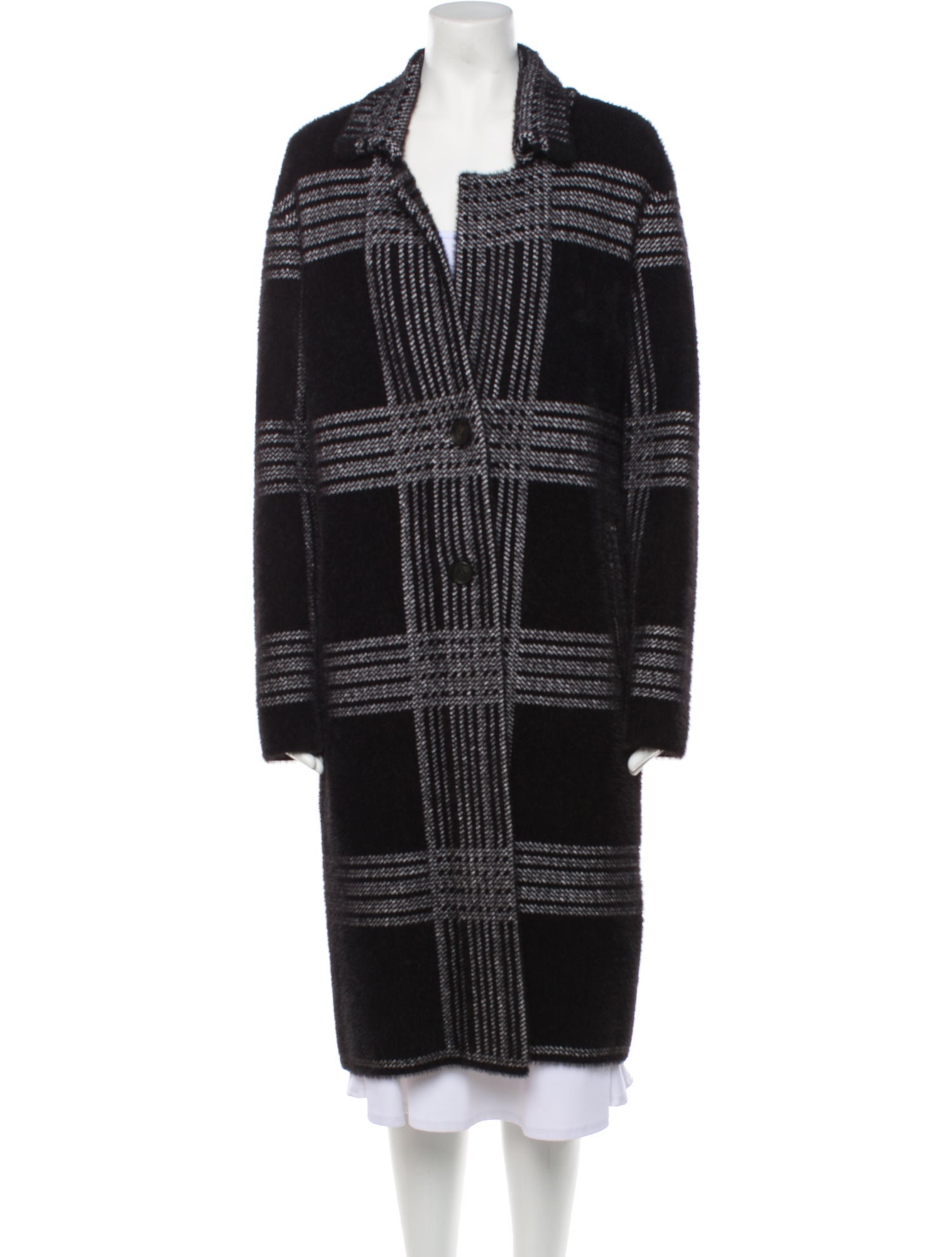 Sosken Plaid Print Coat w/ Tags