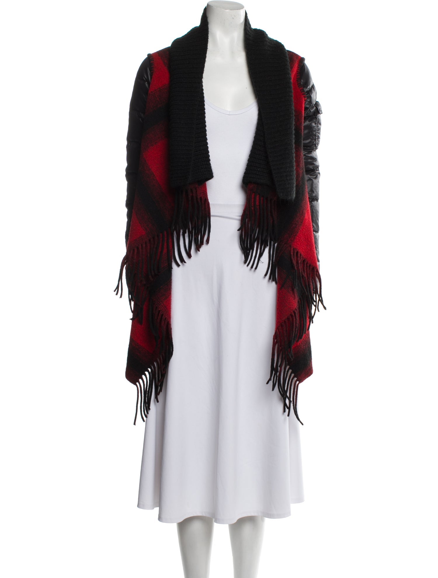 Sosken Wool Plaid Print Poncho