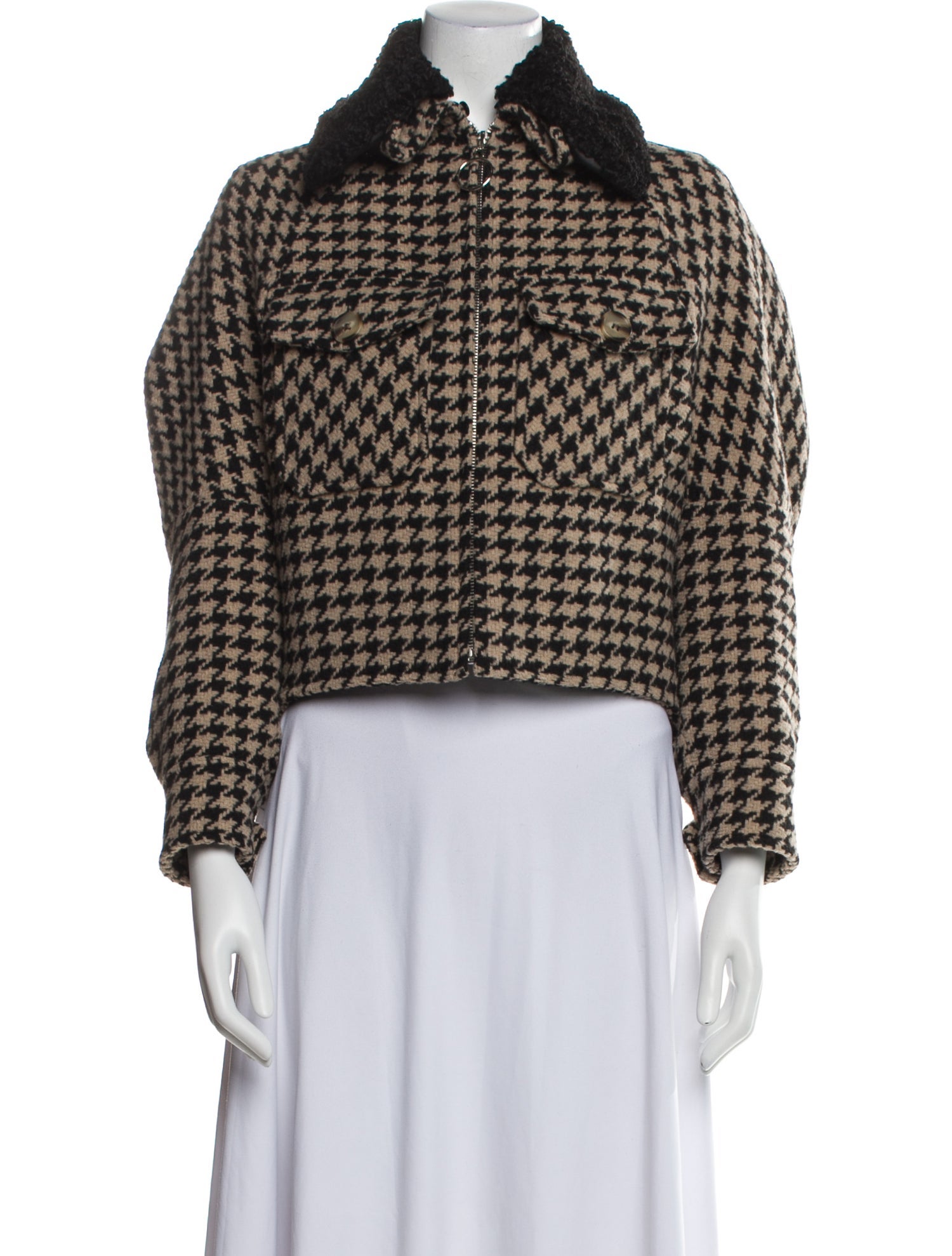 Sosken Houndstooth Print Jacket