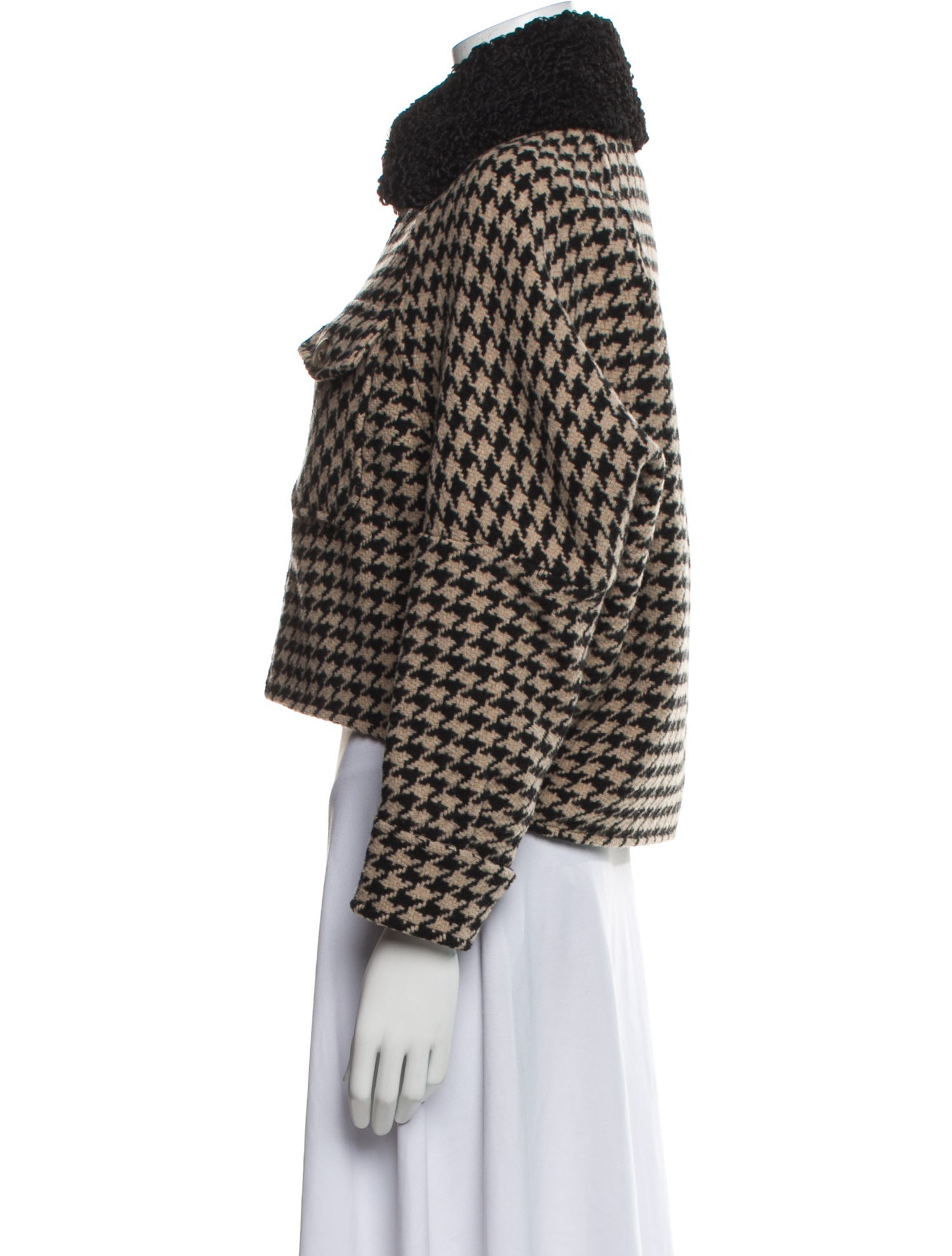 Sosken Houndstooth Print Jacket