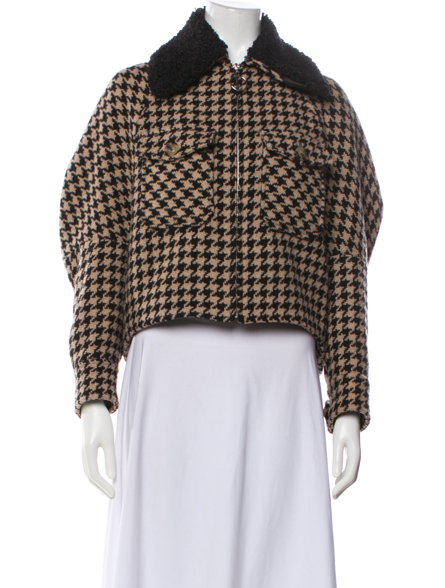 Sosken Houndstooth Print Jacket