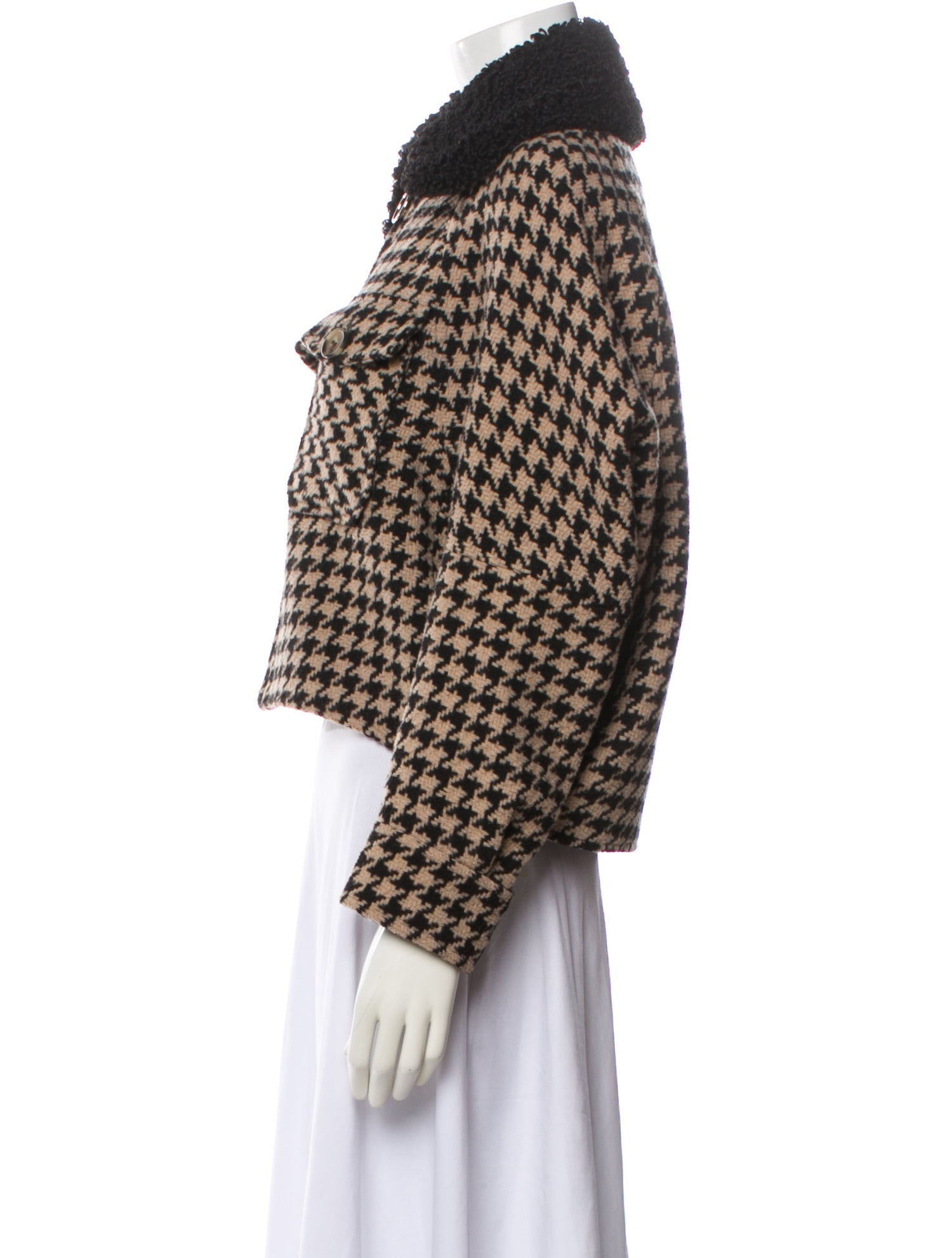 Sosken Houndstooth Print Jacket