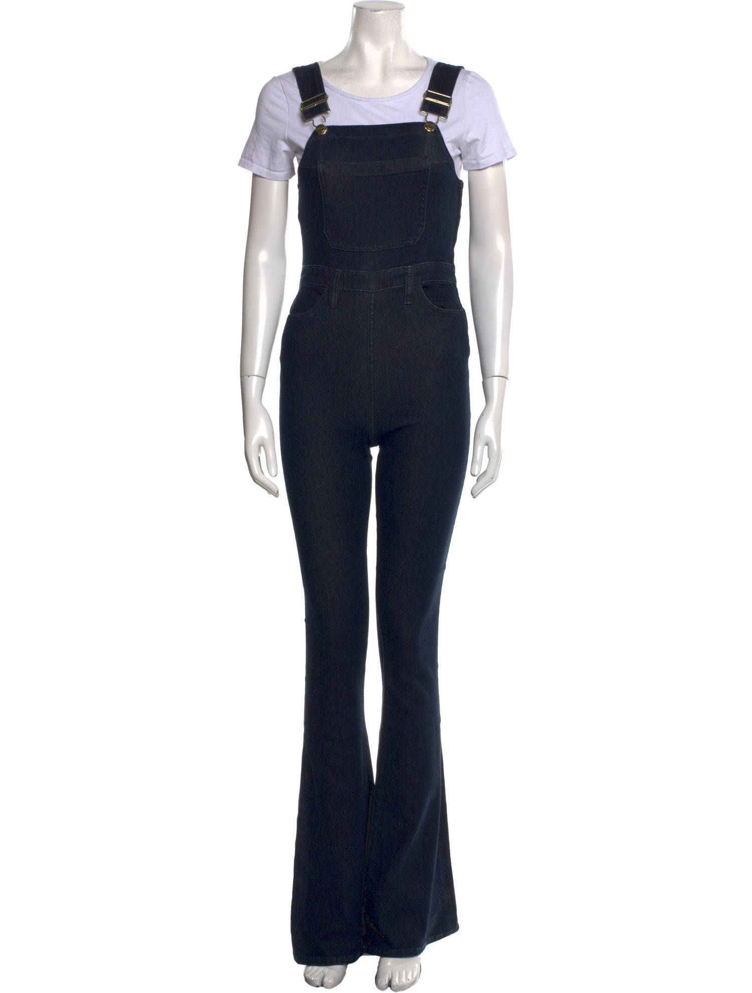 Second Skin Overalls Square Neckline Jumpsuit w/ Tags