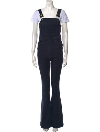 Second Skin Overalls Square Neckline Jumpsuit