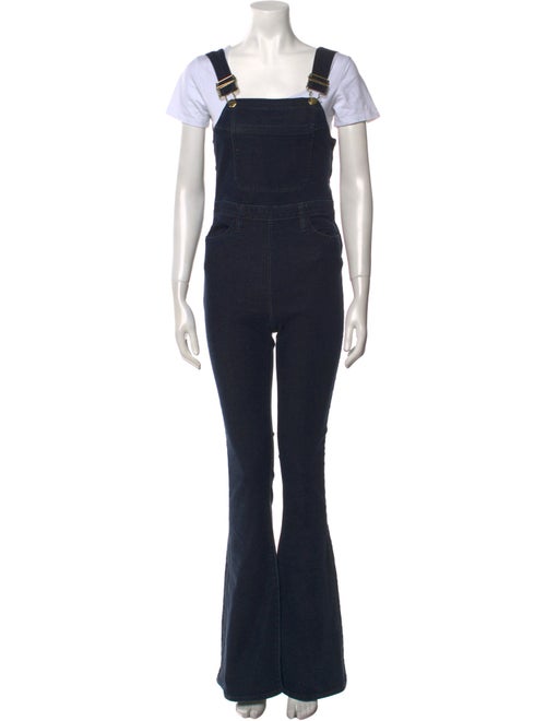 Second Skin Overalls Square Neckline Jumpsuit