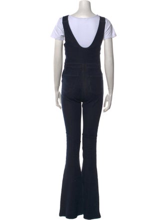 Second Skin Overalls Square Neckline Jumpsuit