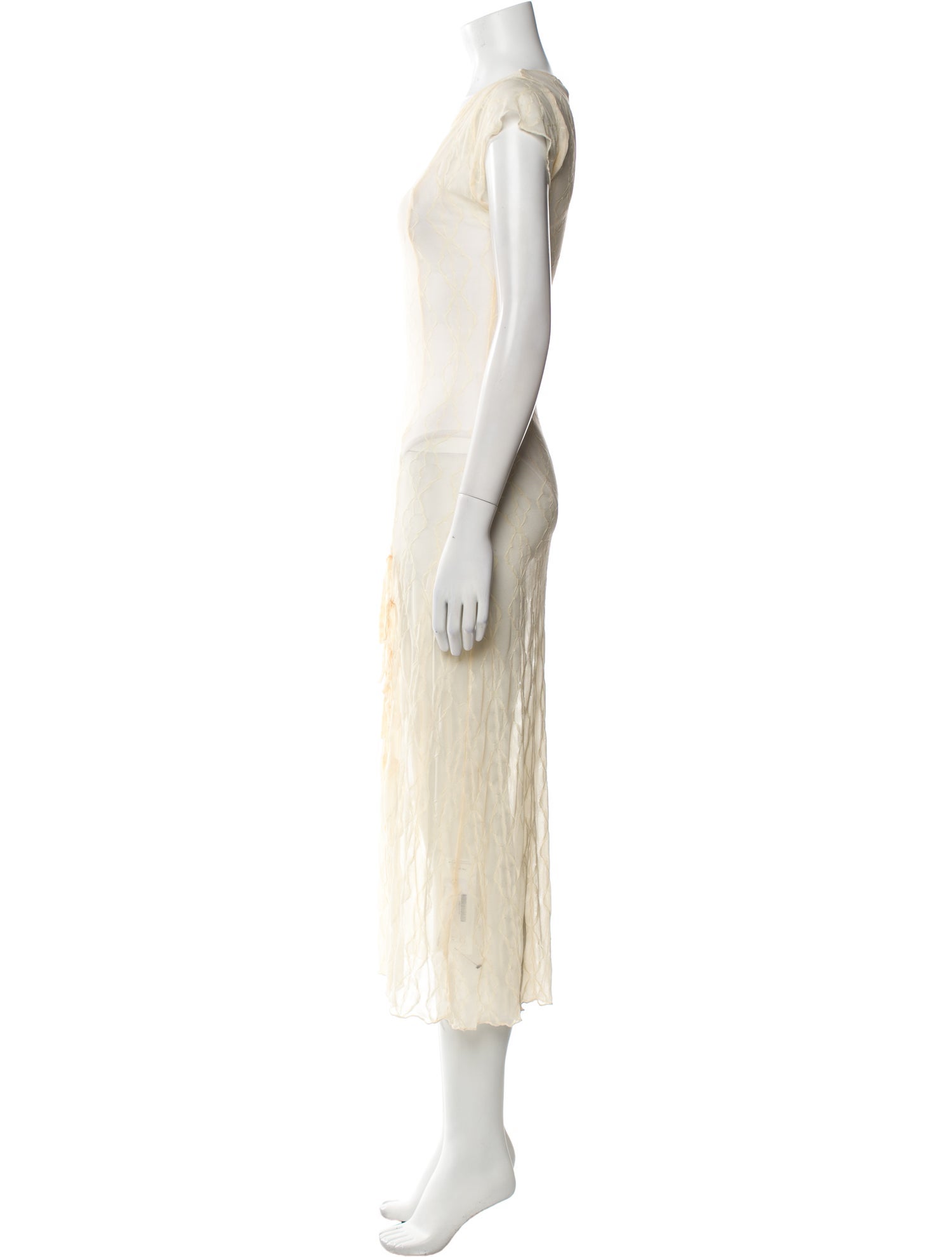 Second Skin Overalls Crew Neck Long Dress