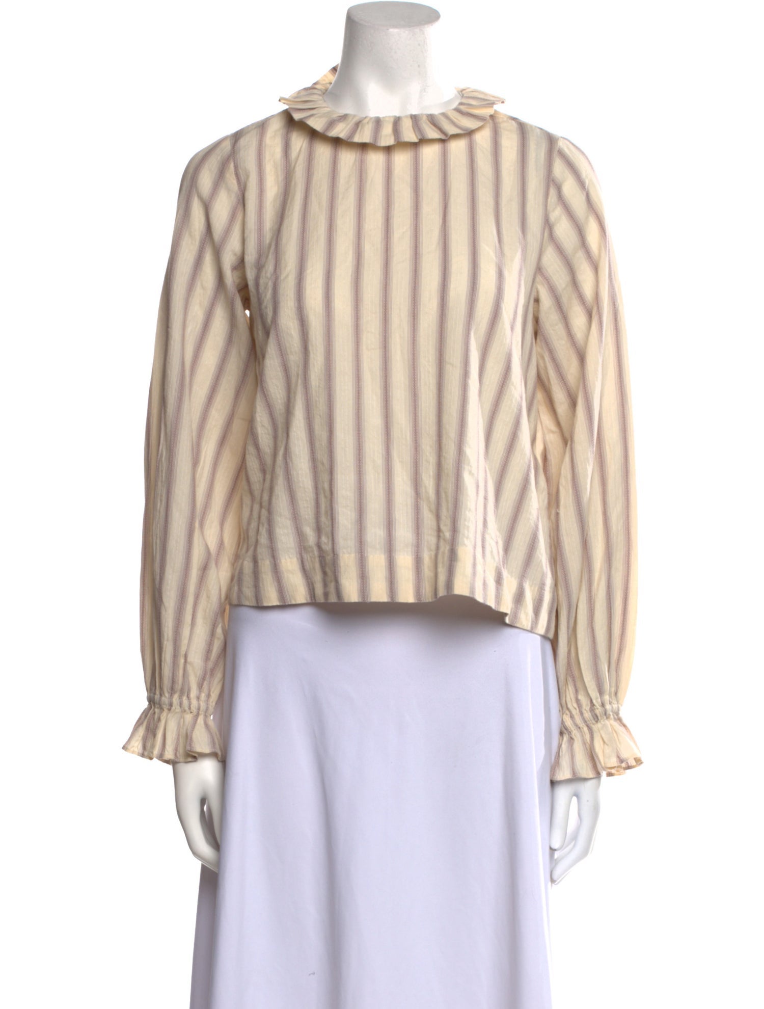 Skall Studio Striped Crew Neck Blouse