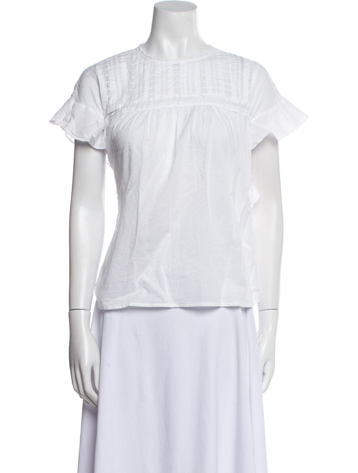 Skall Studio Leather Crew Neck Blouse