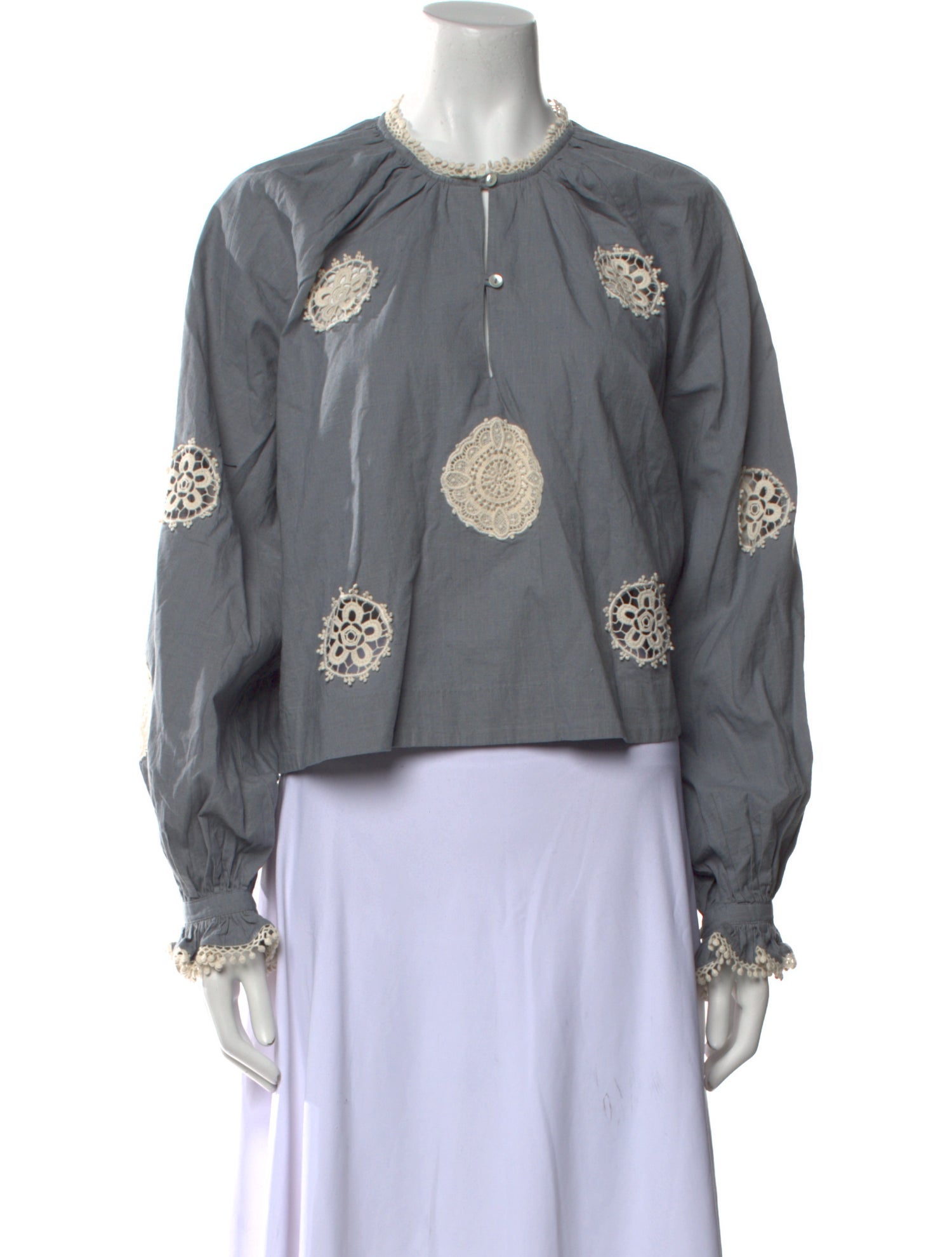 Skall Studio Patterned Crew Neck Top