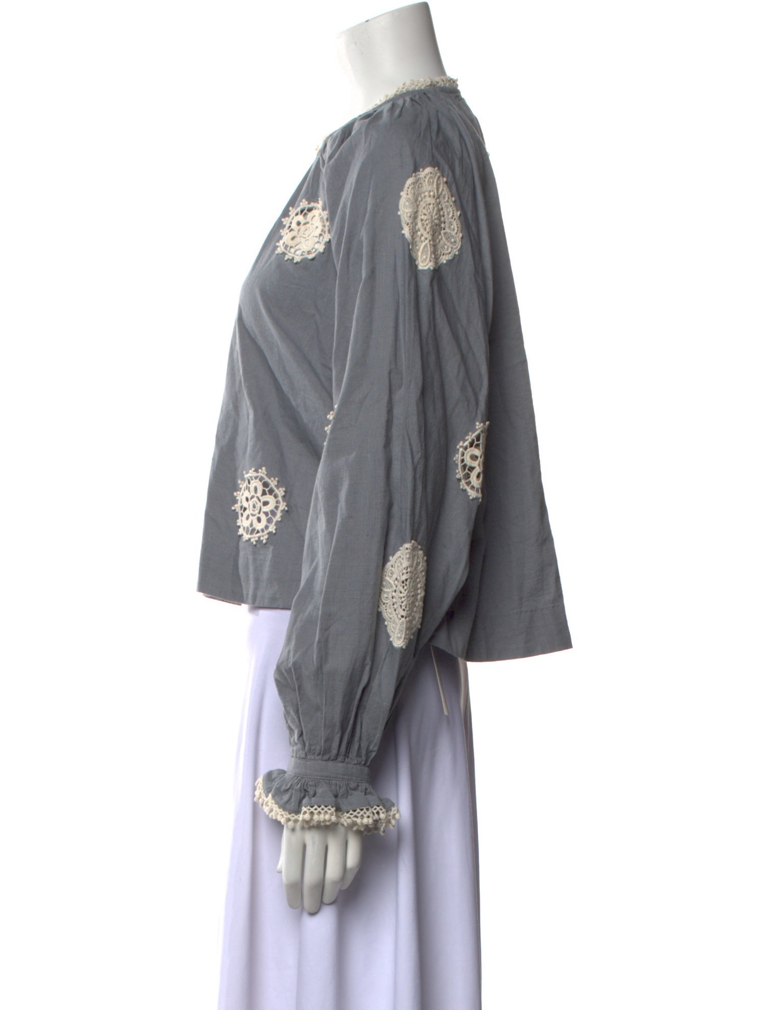 Skall Studio Patterned Crew Neck Top