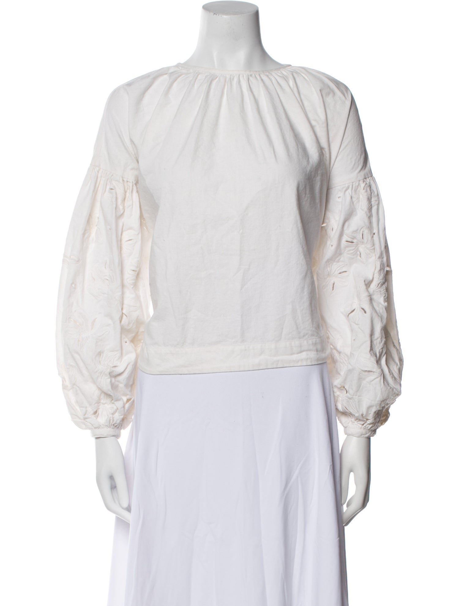 Skall Studio Bateau Neckline Long Sleeve Blouse