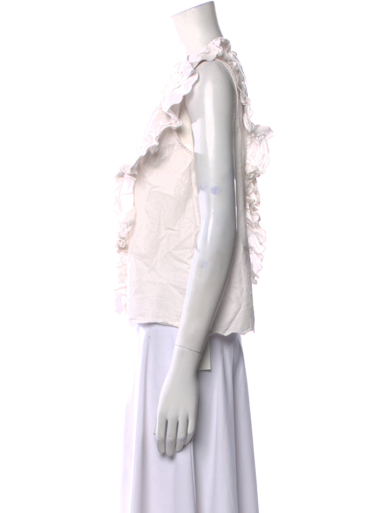 Skall Studio Bateau Neckline Sleeveless Blouse