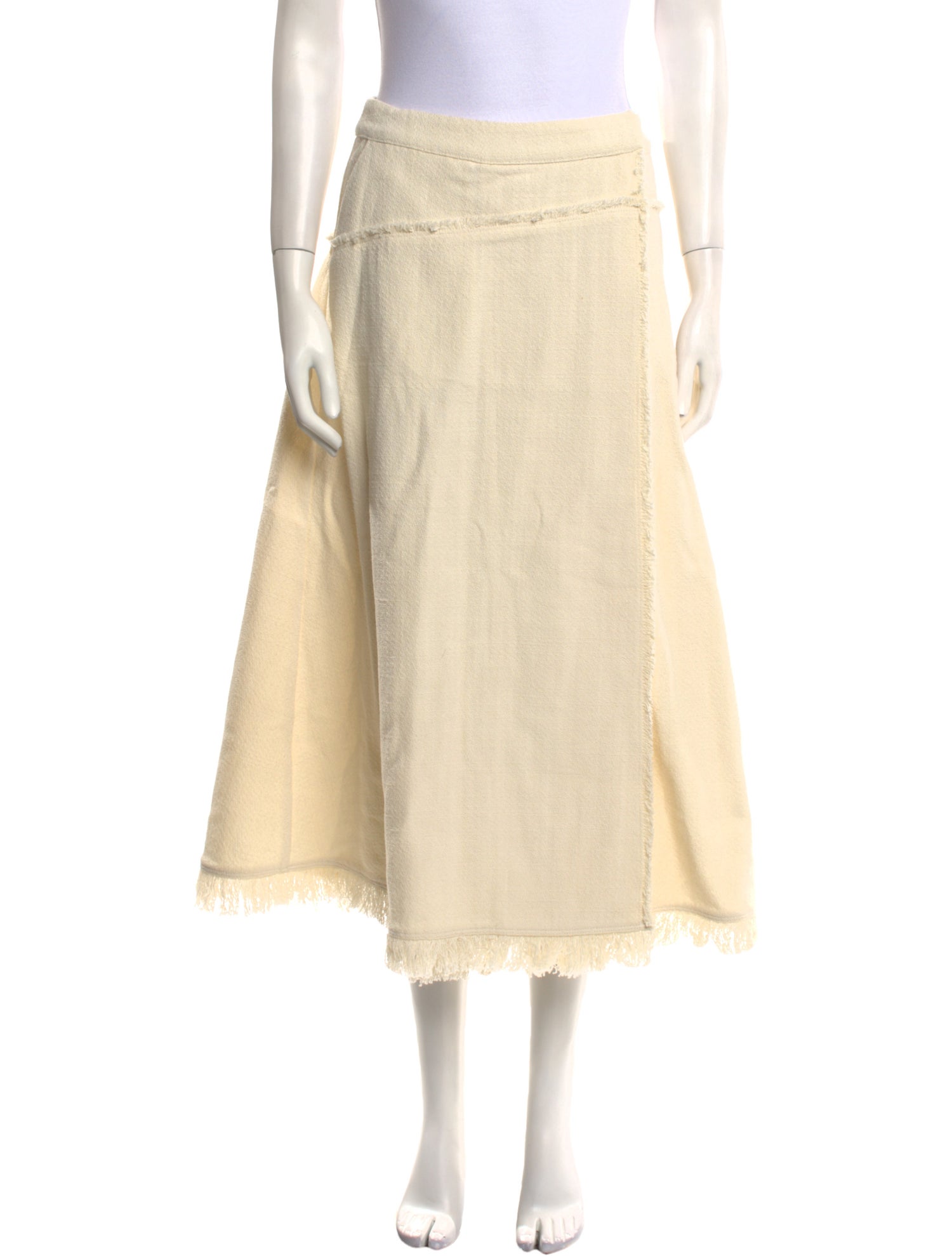 Skall Studio Raw-Edge Trim Midi Length Skirt