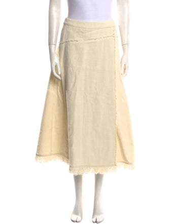 Skall Studio Raw-Edge Trim Midi Length Skirt