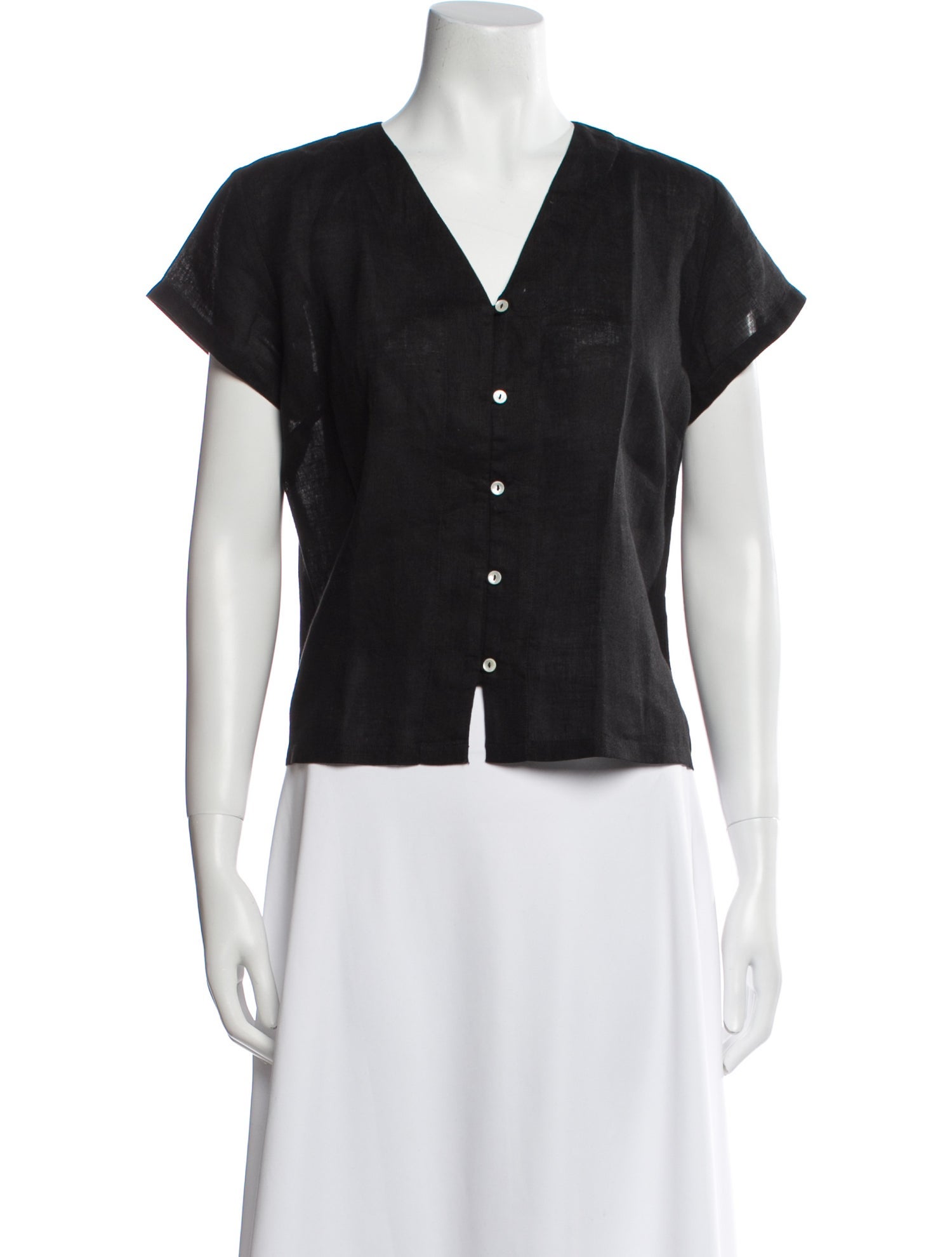 Skall Studio Linen V-Neck Top